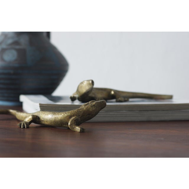 Brass Lizard Figures, 1960s, Set of 2 For Sale - Image 5 of 7