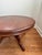 Vintage Victorian-Style Round Wood Pedestal Coffee Table. For Sale - Image 4 of 8