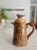 Mid-Century Folk Art Ceramic Faux Bois Tree Trunk Pitcher With Bird Finial For Sale - Image 10 of 10