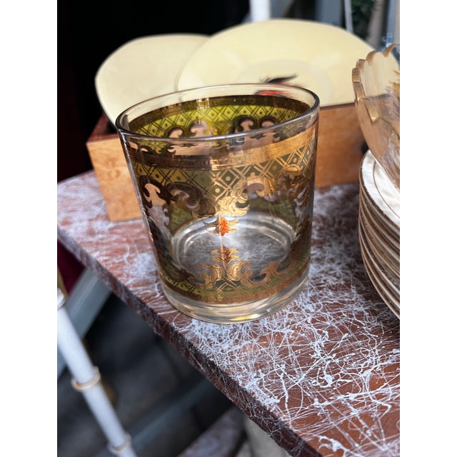 1970s Culver 22kt Gold Lowball Cocktail Glass For Sale In Atlanta - Image 6 of 7