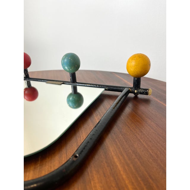 Wall Coat Rack with Mirror by Roger Féraud, France, 1950s For Sale - Image 13 of 18
