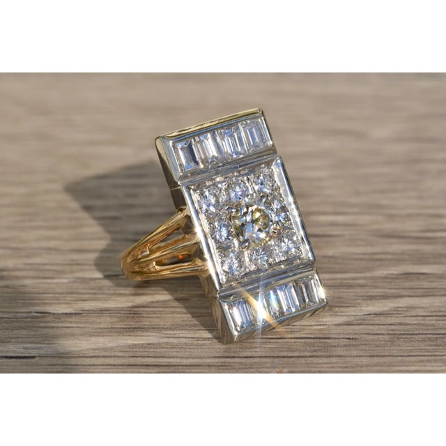 1920s The Analia: Ladies Antique Two Tone Diamond Ring in 14K For Sale - Image 5 of 9
