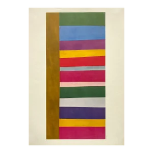 Jack Bush Estate Vintage 1979 First Edition Mid Century Modern Lithograph Print " Tall Spread " 1966