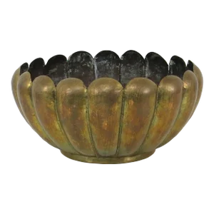 Vintage 1940s Egidio Casagrande Italy Hammered Brass Decorative Bowl or Planter