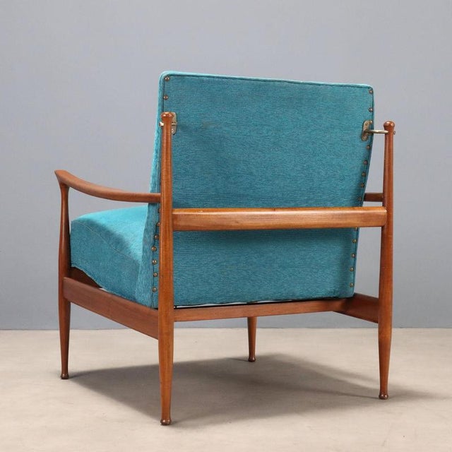 Vintage Teak Wood Armchair, 1960s For Sale - Image 9 of 11