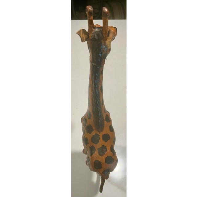 Mid-Century Modern Mid 20th Century Safari Chic Leather Wrapped Giraffe in the Style of Ralph Lauren For Sale - Image 3 of 12