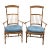 Pair 19th Century French Provincial Beechwood and Fruitwood & Rush Seat High-Back Armchairs For Sale