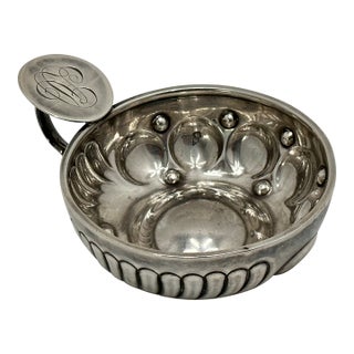 Fine Quality Antique Hand Made Paris France 950 High Grade Sterling Silver Wine Taster Cup Circa 1890s For Sale