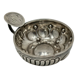 Fine Quality Antique Hand Made Paris France 950 High Grade Sterling Silver Wine Taster Cup Circa 1890s