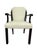 Set of 8 Vintage Art Deco Style Dining Chairs in Ivory Suede-Like Upholstery & Dark Mahogany Frames For Sale - Image 11 of 18