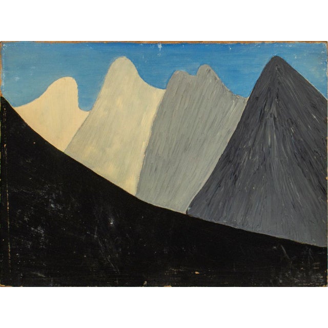 Wood Abstract Landscape Scenes, Oil on Board, 3 For Sale - Image 7 of 13