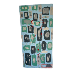 Large Abstract Painting on Board - Signed