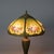 Antique Bradley & Hubbard Arts and Crafts Reverse Painted Floral Lamp Signed For Sale - Image 6 of 12