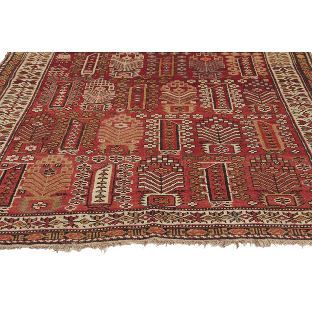 Antique Caucasian Shirvan Rug, 04'00 X 05'09 For Sale - Image 4 of 10