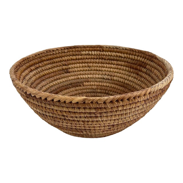 Early 20th Century Tonga Basket Zambia 14inch MATTER COLLECTION For Sale