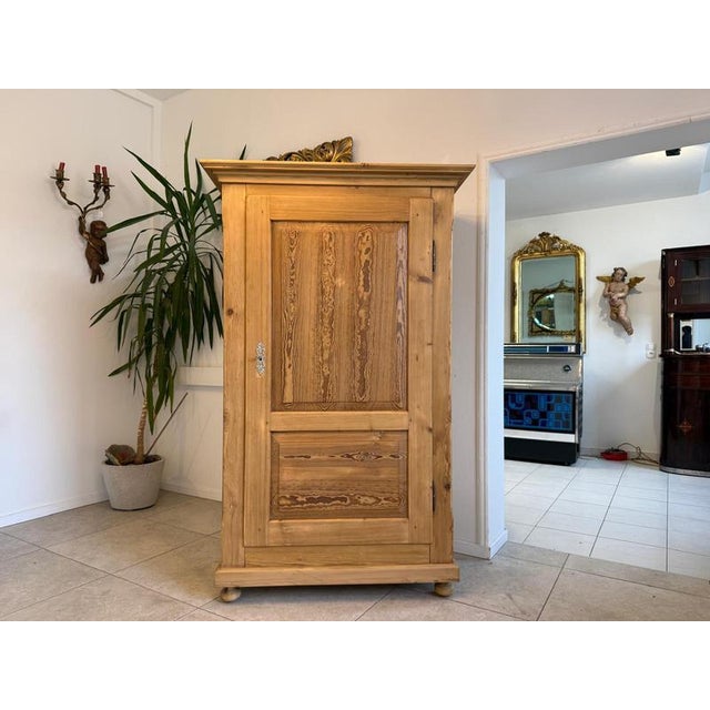 Antique Biedermeier Farmhouse Cabinet in Wood For Sale - Image 5 of 17