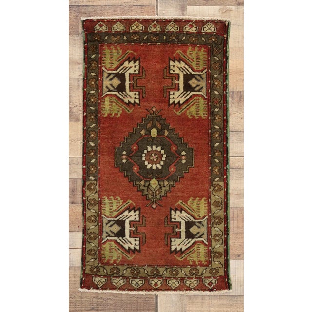 Vintage Turkish Yastik Rug, 1'7 X 2'10 For Sale In Dallas - Image 6 of 7