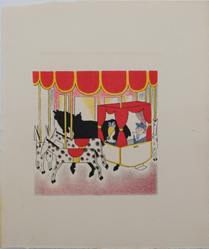 Lucien Boucher, Le carrousel, Lithograph