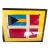 Vintage Nautical Signal Flag Burgee – Bahamas Courtesy — Framed Maritime Textile Art For Sale