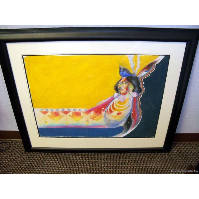 Bruce King Untitled Hand Signed Original Painting, Native American For Sale - Image 11 of 12