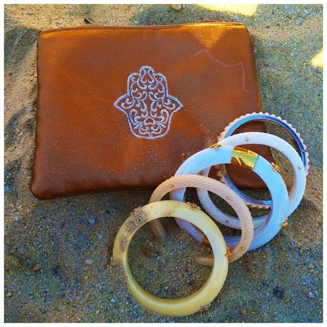 Miriam Salat Wine Red Translucent Resin and Sterling Silver Summer Bangle For Sale - Image 14 of 18