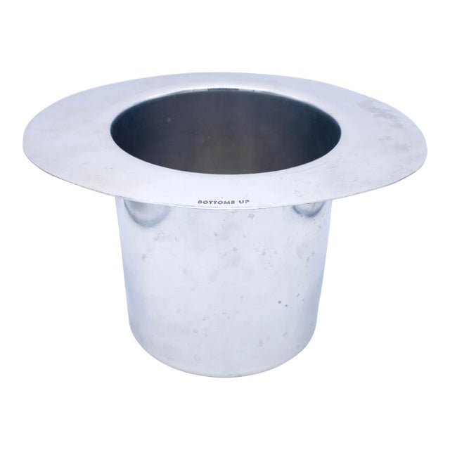 1970s Vintage French Kate Spade Top Hat “Bottoms Up” Ice Bucket For Sale
