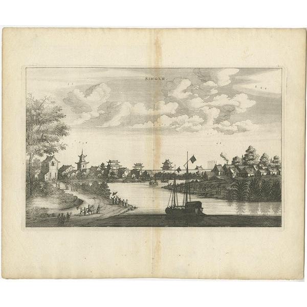 Nieuhof, City of Single in China, 1666, Paper For Sale - Image 6 of 6