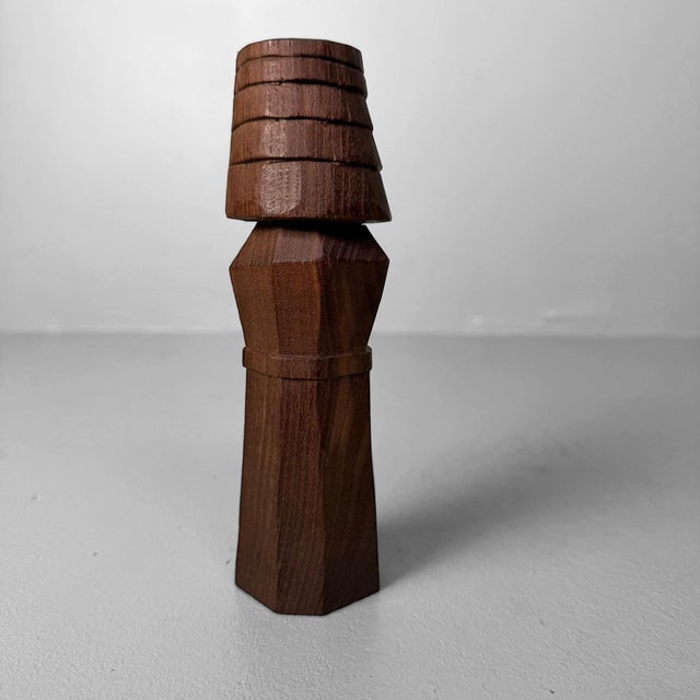 Wood ​Small Vintage Japanese Wooden Nipopo Doll, 1980s For Sale - Image 7 of 10