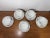 Vintage Wawel porcelain tea set, Made in Poland. Includes 5 footed teacups and 5 matching saucers (10 pieces). White...