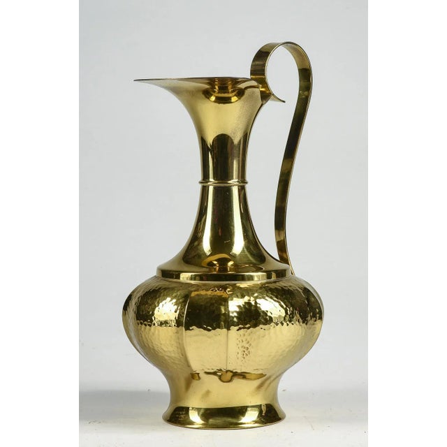 Amphora vase Portal umbrellas in hand thrown by hand b. bellotto brass designer italy 1990 measures 18 x 16.5 x h h 33...