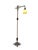 Amber Brass and Cast Iron 1930s Depression Era Floor Lamp With Amber Art Deco Glass Shade #2619 For Sale - Image 8 of 11