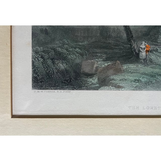Antique j.m.w. Turner “The Loretto Necklace” Steel Engraving by Charles Cousen, Circa 1860s For Sale - Image 4 of 6