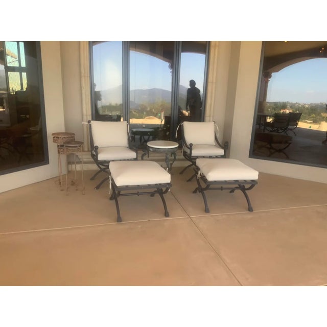 Mid-Century Modern Kreiss Mykonos Patio Lounge Chairs With Ottomans For Sale - Image 3 of 3