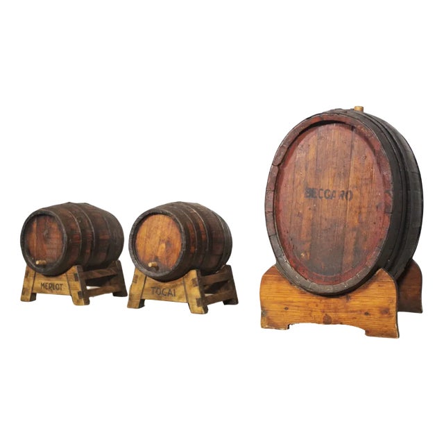 Wine Barrels, 1950s, Set of 3 For Sale