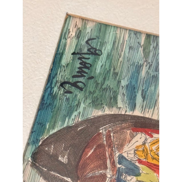 Vintage Carti Grazia Original Watercolor – The Bridge of Sighs, Venice – Signed For Sale - Image 4 of 8