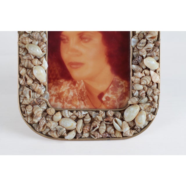 Wood Mid-Century Seashell Photo Frame 7x5.5 For Sale - Image 7 of 12