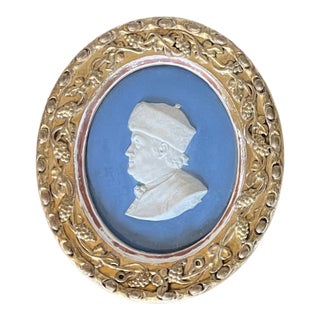 Antique 18th Century Wedgwood Portrait Medallion Plaque - Bust of Benjamin Franklin Circa 1780 For Sale