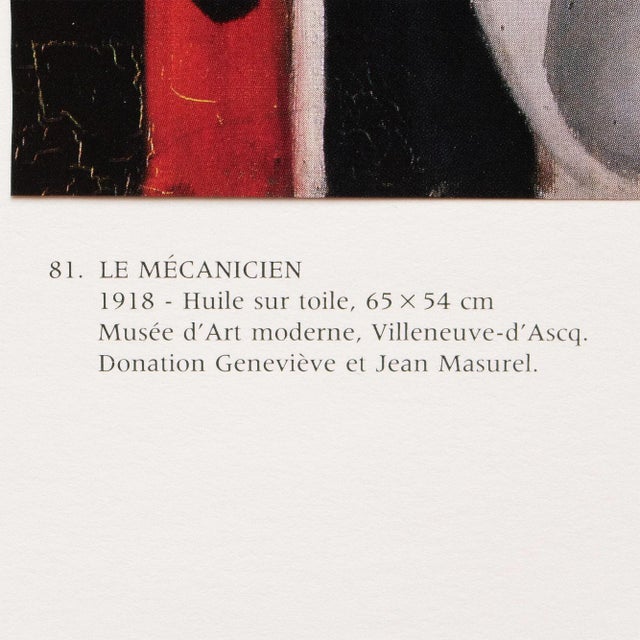 1990s 1990 After Fernand Leger "The Mechanic", Full-Color Parisian Print For Sale - Image 5 of 9