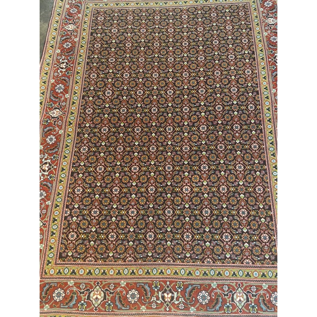 Traditional 1990s Handwoven Persian Tabriz Area Rug 3'7" X 4'10" For Sale - Image 3 of 6