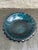 Mid-Century Modern Blenko Wayne Husted Ribbed Glass Ashtray 6112 S Persian Turquoise Blue 10 1/2" For Sale - Image 3 of 7