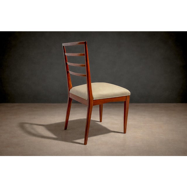 Set of 4 Chairs in Caviuna & Leather, Rino Levi, 1960s For Sale - Image 10 of 11