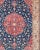 Antique Large Persian Tabriz Rug With Large Flowers on a Navy Background For Sale - Image 4 of 12