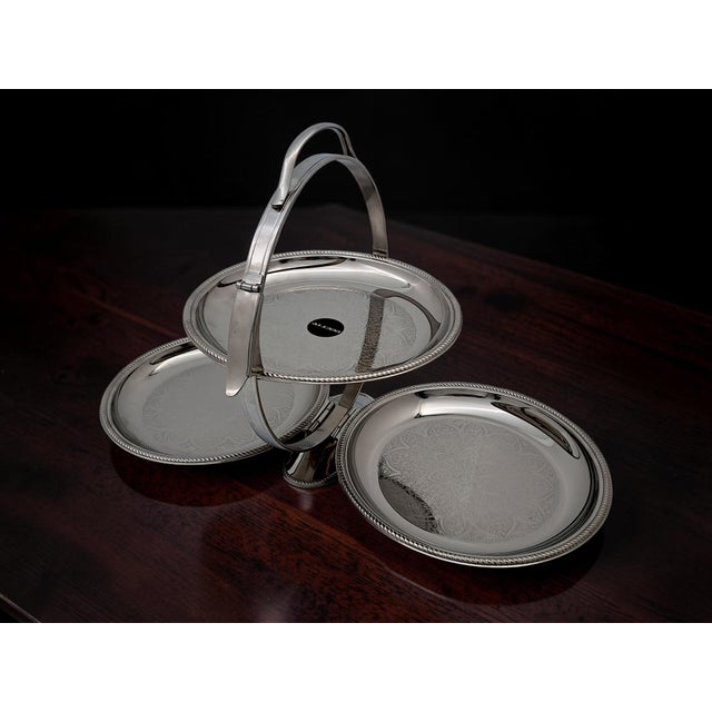 Mercurio Cake Stand in 18/10 Stainless Steel from Alessi Alfra, 1960s For Sale - Image 10 of 10