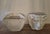 White Glazed Ceramic Wall Planters, 1950s, Set of 2, in Good conditions. Designed 1950 to 1959