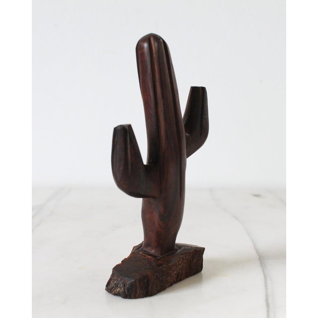 Late 20th Century Vintage Ironwood Cactus Sculpture For Sale - Image 5 of 9