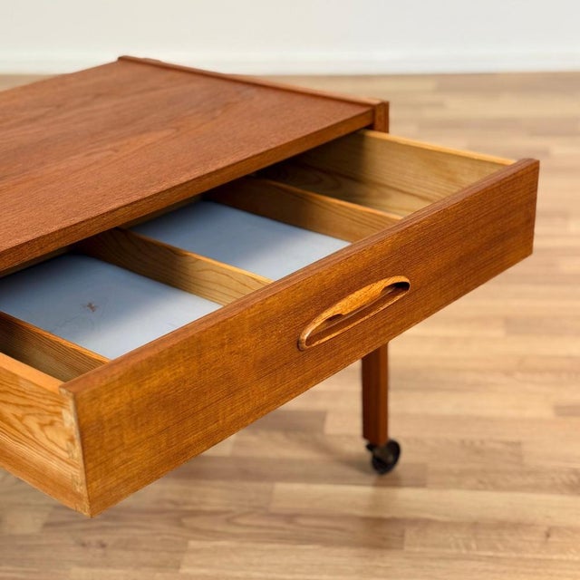 Vintage Danish Side Table in Teak, 1950s For Sale - Image 5 of 9