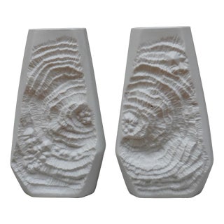 Vintage German Vases in Biscuit Porcelain from AK Kaiser, 1960s, Set of 2 For Sale