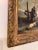 Pastoral landscape with cattle and shepherd in a most unusual molded tin frame. Charming 19th century-style painting...