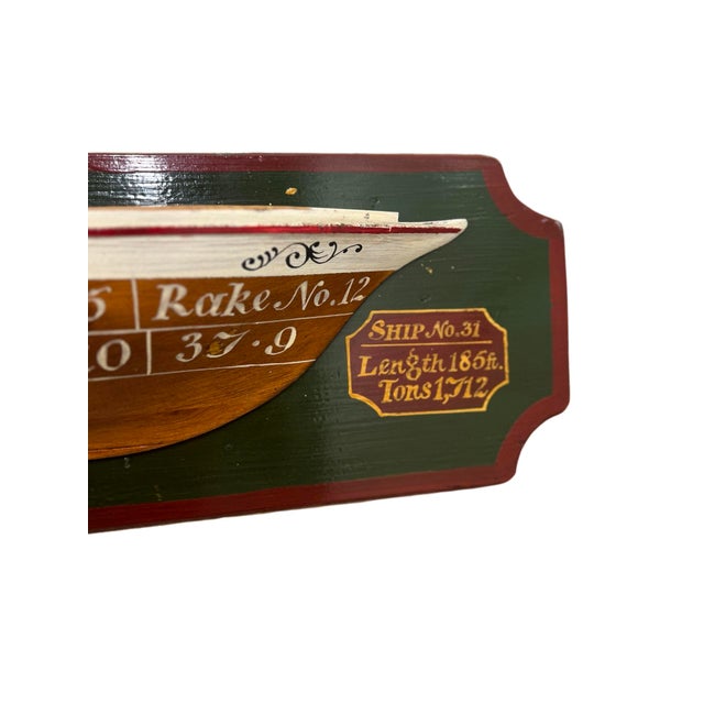 Antique English W. F. Milne Esq Detailed Half Hull Ship Model Hull England For Sale In Boston - Image 6 of 10