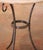 Late 20th Century French Wrought Iron Bistrot Table With Limestone Top For Sale - Image 4 of 8